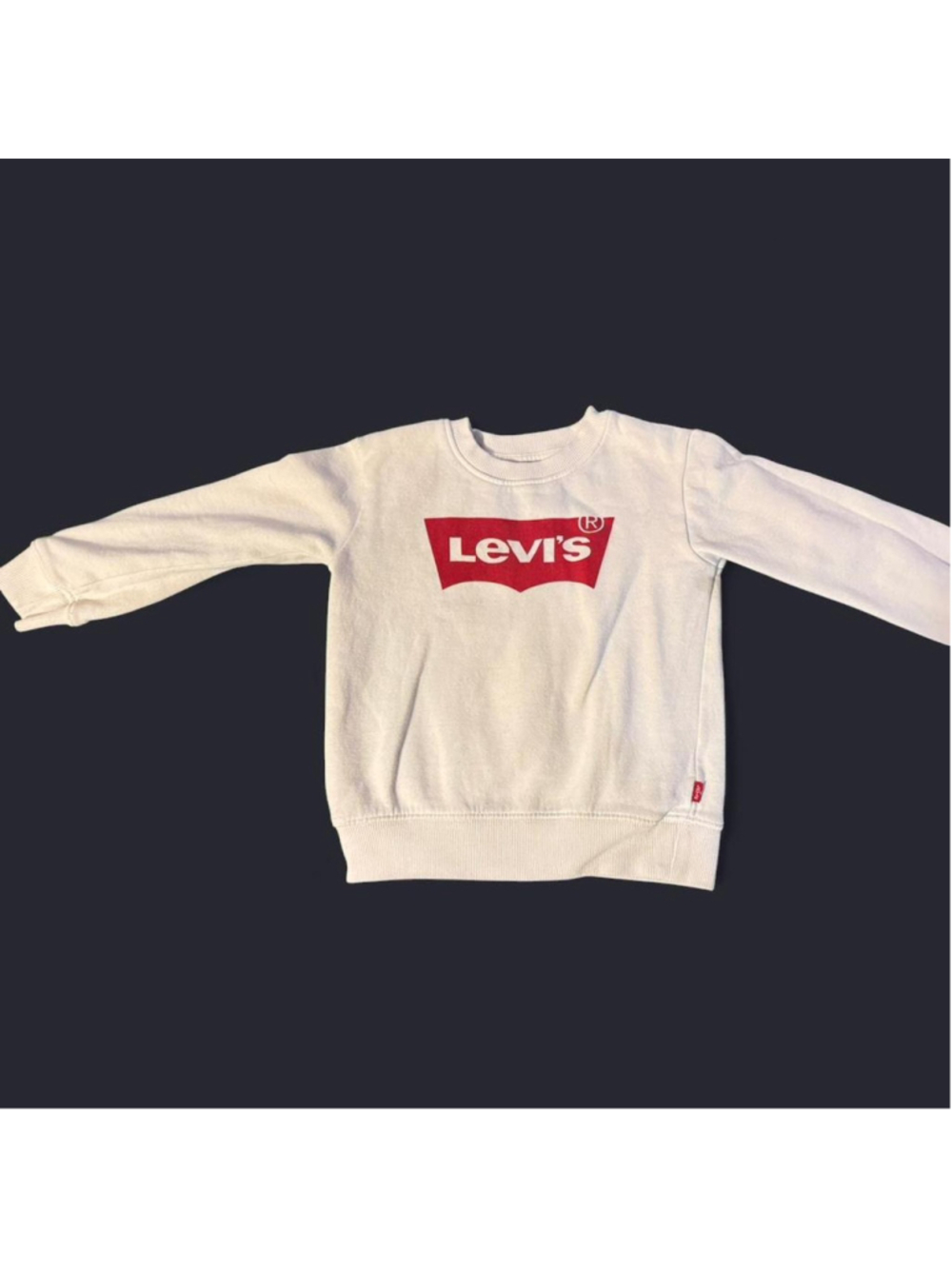 Levi's white kids sweatshirt with red logo, size 4 years #kidsfashion #levis #wi
